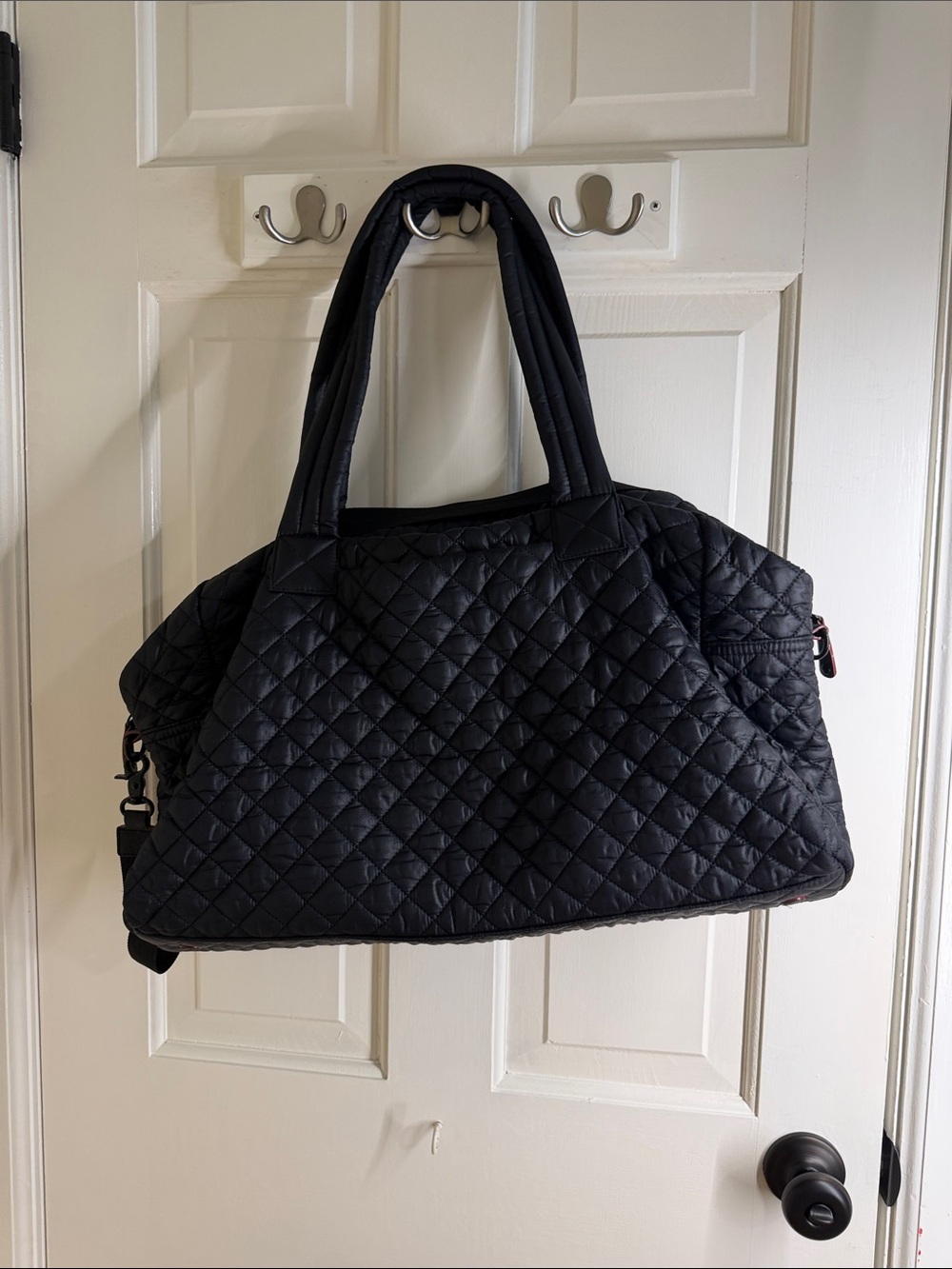 MZ Wallace Quilted Black Travel Weekender - Picture 7 of 13
